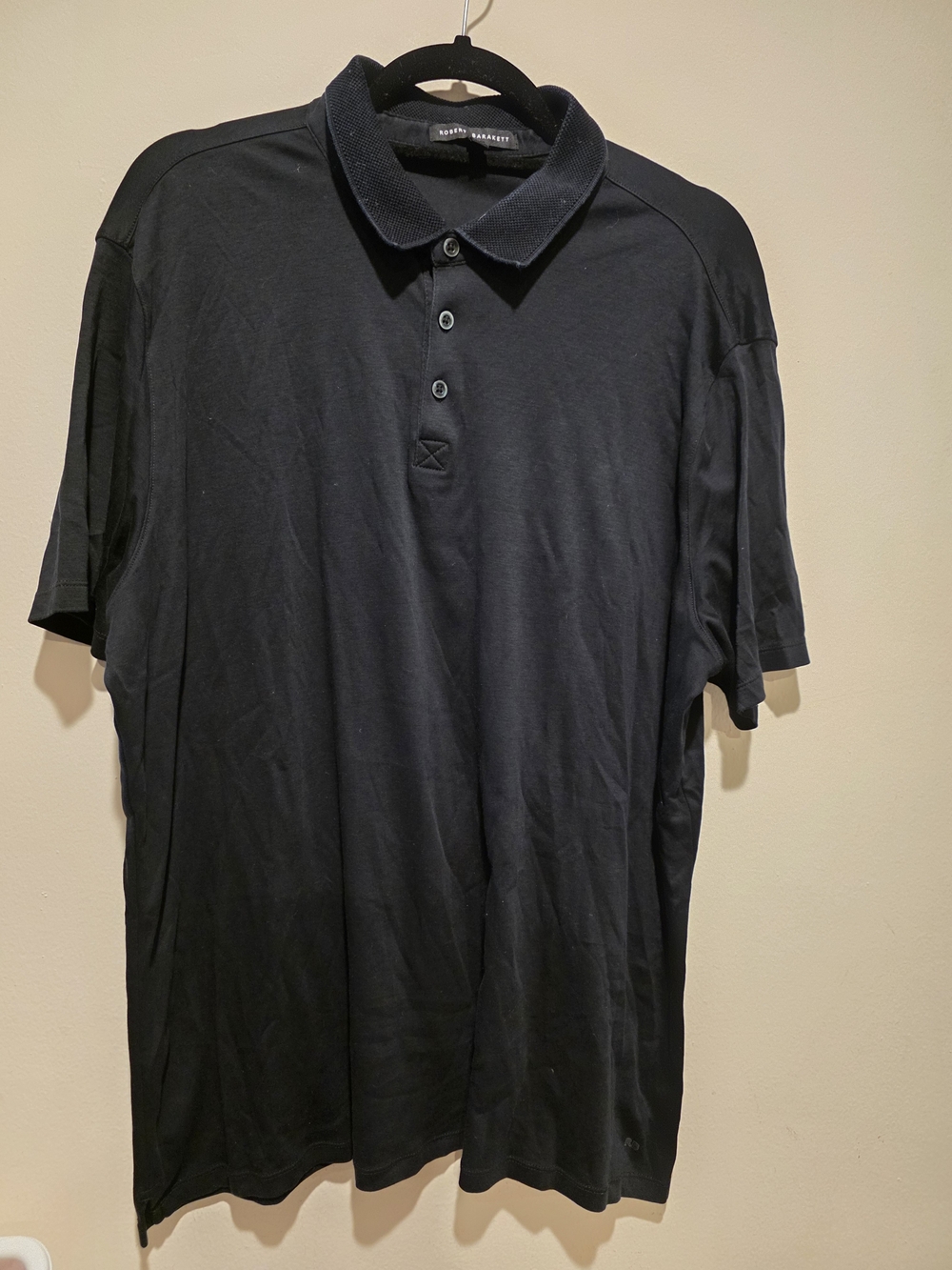 Robert Barakett Men's Black Polo Short Sleeve XXL